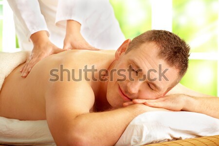 Homme massage traitement Homme mains Photo stock © Amaviael