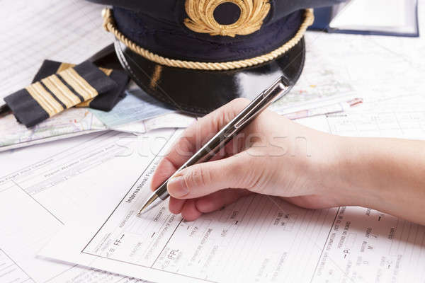 Avión piloto relleno vuelo plan Foto stock © Amaviael
