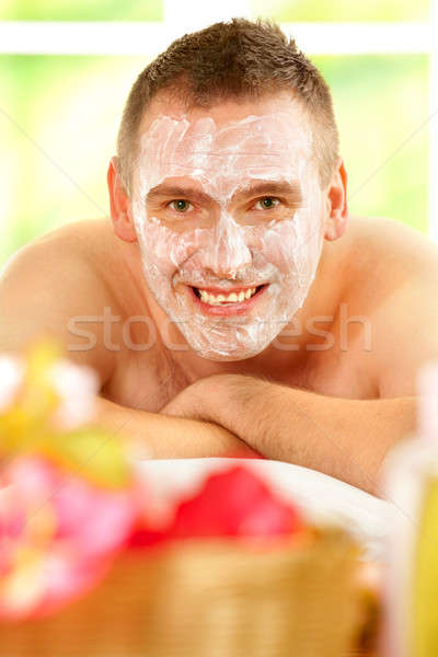 Homme spa heureux ensoleillée salon Photo stock © Amaviael