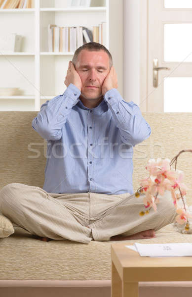 Man practicing energy medicine Stock photo © Amaviael