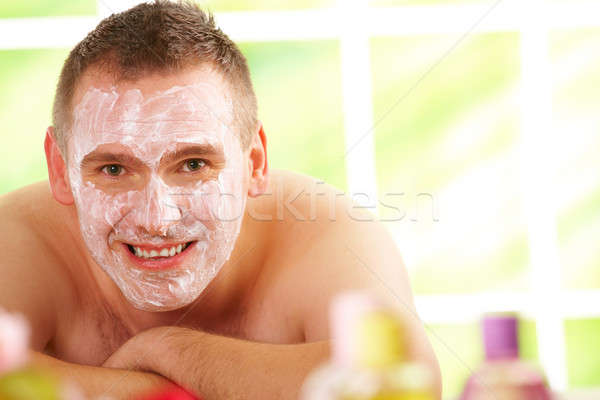 Man in spa with mask Stock photo © Amaviael