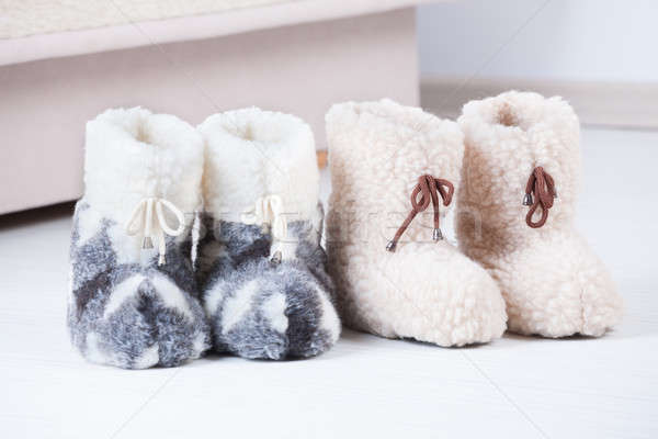Natural woollen slippers Stock photo © Amaviael