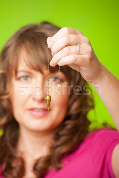 Inga gyönyörű nő kéz szerszám fém idő Stock fotó © Amaviael