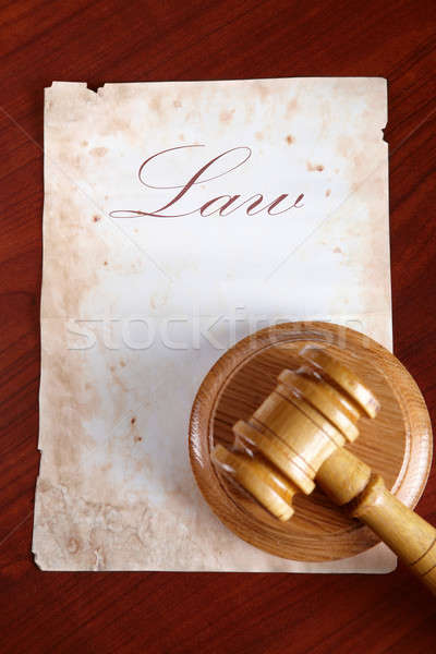 Old paper with gavel Stock photo © Amaviael