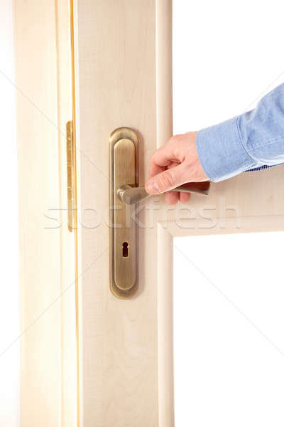 мужчины стороны обрабатывать открытие двери Сток-фото © Amaviael