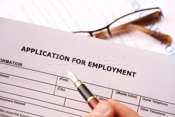 Completing an employment application Stock photo © Amaviael