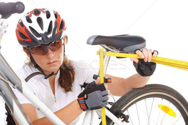 ストックフォト: 自転車 · サドル · 女性
