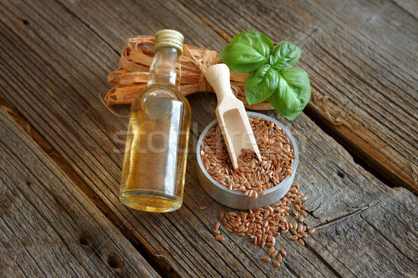 Dried linseed with macerated oil Stock photo © Amaviael