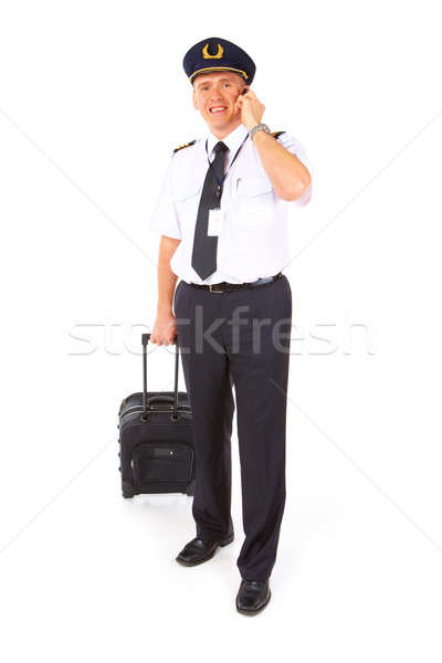 Airline pilot with trolley Stock photo © Amaviael