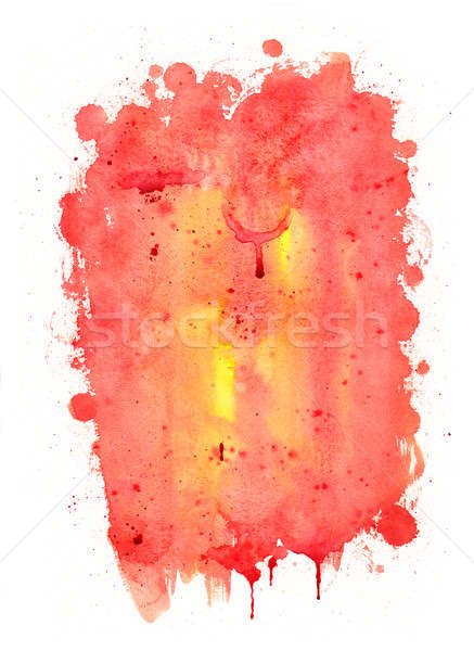 Abstract watercolor painting. Red and yellow colors Stock photo © amok