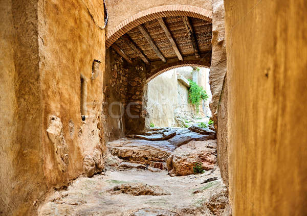 Archway in old town of Miravet Spain Stock photo © amok