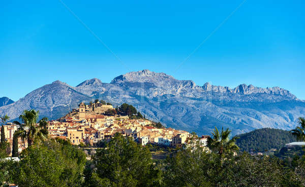Picturesque spanish hillside village Polop de la Marina. Spain Stock photo © amok
