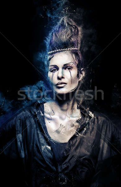 Woman with creative make-up and body-art Stock photo © amok