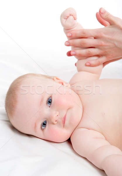 Mère bébé famille mains visage [[stock_photo]] © amok