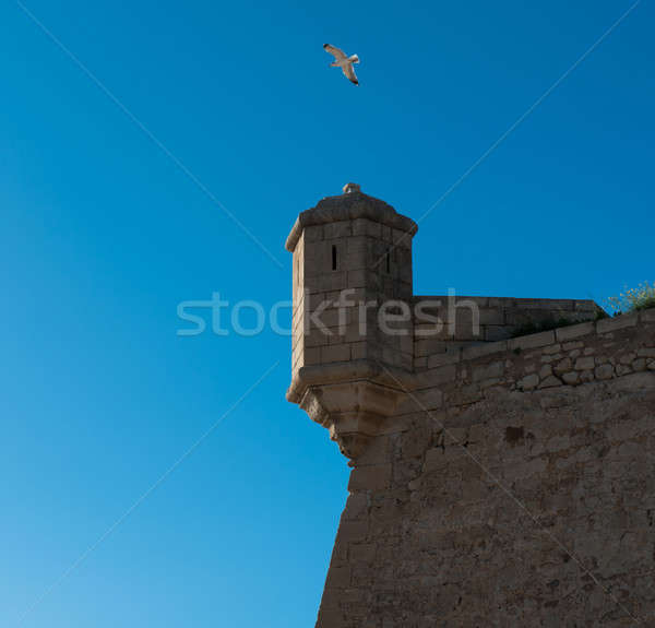 Cielo blu castello città Spagna blu Foto d'archivio © amok
