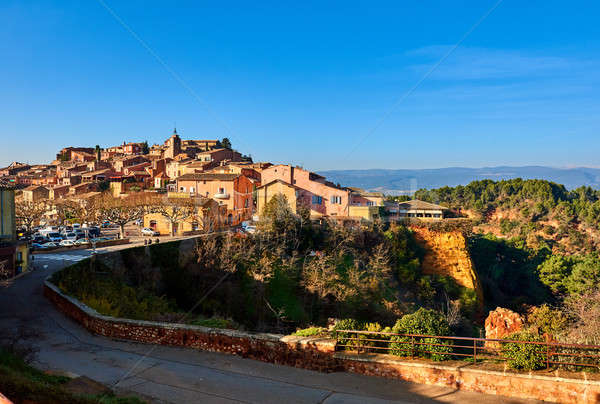Roussillon village in France Stock photo © amok