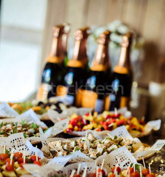 Foto stock: Mesa · aperitivos · recepción · alimentos · boda · fiesta