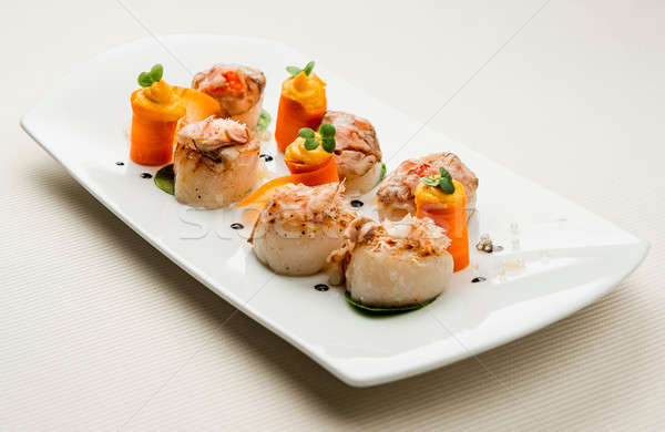 Photo stock: Saumon · crabe · viande · ox · carotte