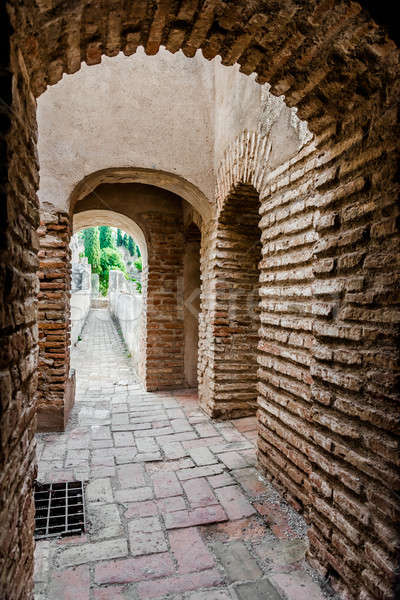 Inside of Gibralfaro fortress (Alcazaba de Malaga). Malaga city. Stock photo © amok