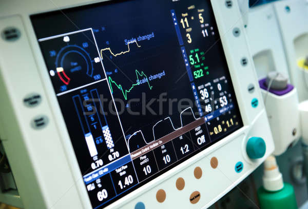 Mecânico ventilação equipamento medicina tela máquina Foto stock © amok