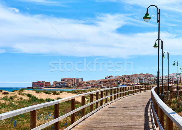 Wooden boardwalk of La Mata. Costa Blanca, Province of Alicante. Stock photo © amok