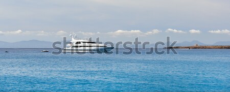 Motor Yacht at Cala Saona in Formentera. Balearic Islands. Spain Stock photo © amok