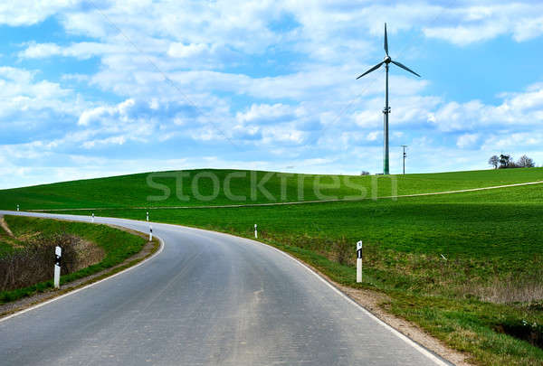 Rural winding road in springtime Stock photo © amok