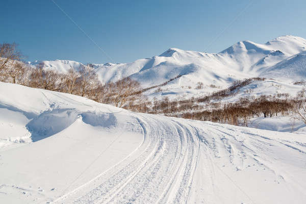 Stock photo: Mountain pass, route over a ridge. Kamchatka peninsula