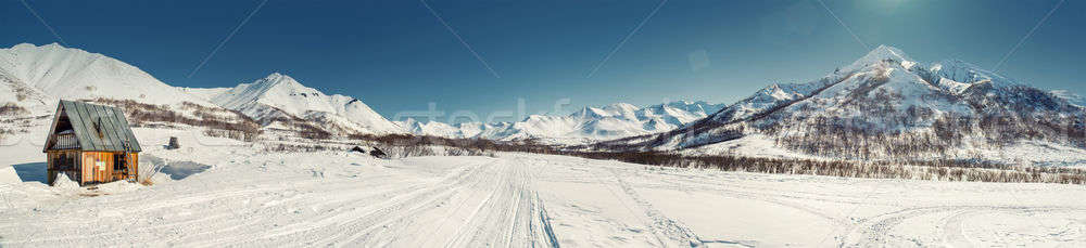 自然 遠く ロシア 風景 雪 ストックフォト © amok