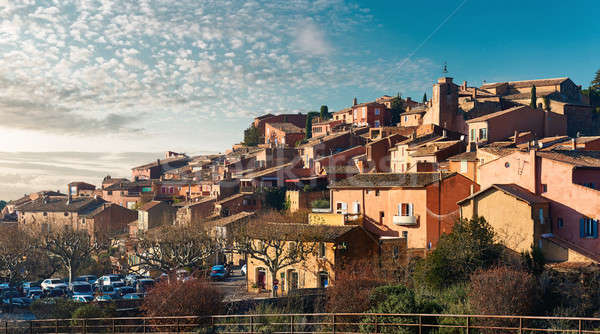 Aldeia França um impressionante paisagem vermelho Foto stock © amok