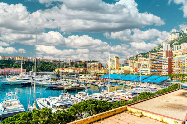 Zdumiewający panoramiczny widoku Monaco niebo budynku Zdjęcia stock © amok