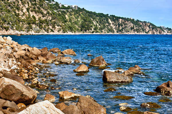 Rocky seaside of Punta Brava. Catalonia, Spain Stock photo © amok