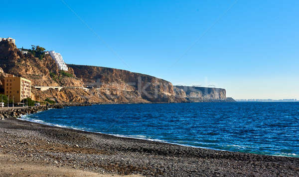 Almeria skyline and rocky coastline. Southern Spain. Stock photo © amok