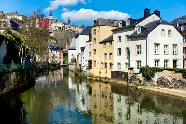 Scenic view of the Luxembourg City and the Alzette river Stock photo © amok