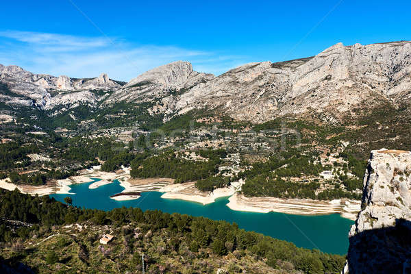 Rezervuar İspanya güzel görmek vadi manzara Stok fotoğraf © amok