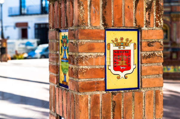 Coat of arms of Vejer de la Frontera, Spain Stock photo © amok