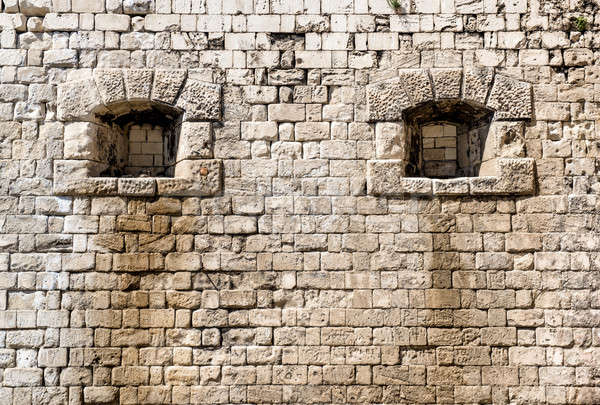 Arrowslit. Citadel. Budapest, Hungary Stock photo © amok