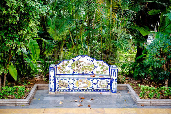 Decorative ceramic tiled bench  Stock photo © amok