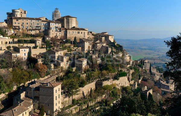 View to the Gordes, is a beautiful hilltop village in France. Stock photo © amok