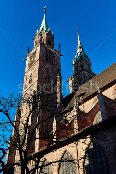 Cathedral of St. Lorenz in Nuremberg, Germany Stock photo © amok