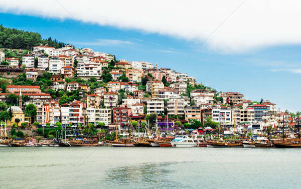 Widoku miasta Turcja wody krajobraz morza Zdjęcia stock © amok