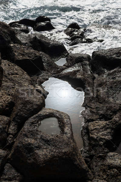Côte tenerife noir volcanique pierres [[stock_photo]] © amok