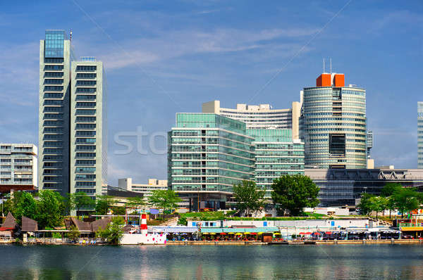 Panoramic view to the Donau City in summertime. Vienna, Austria Stock photo © amok