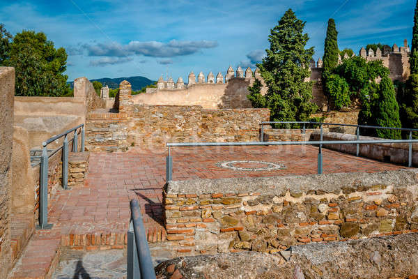 Gibralfaro fortress (Alcazaba de Malaga). Malaga city. Spain Stock photo © amok