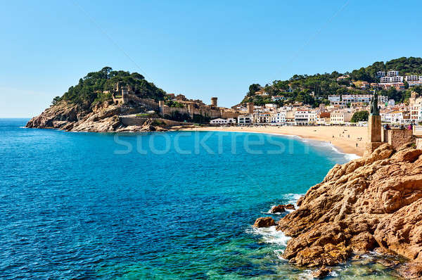 Waterside view of a Vila Vella, Tossa del Mar. Spain Stock photo © amok