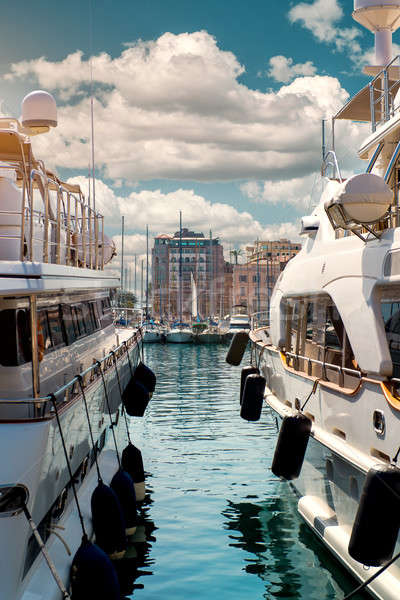 Luxury yachts in Port Le Vieux.  Cannes, France Stock photo © amok