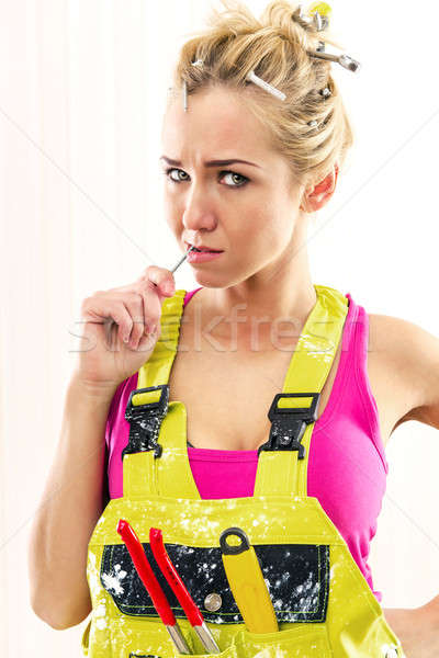 Portrait of a female construction worker Stock photo © amok