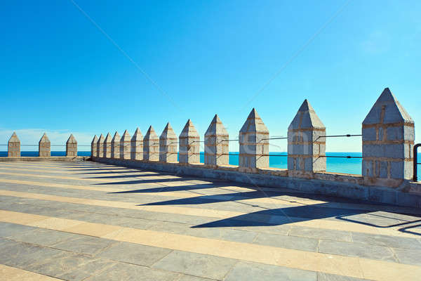 Roof of a Peniscola castle. Costa del Azahar, Spain Stock photo © amok