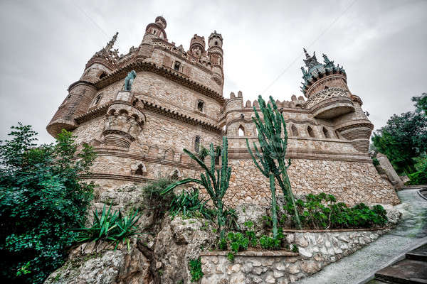 Stock photo: Part of Colomares Castle. Benalmadena town. Spain