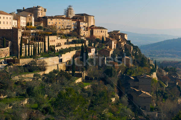 View to the Gordes, is a very beautiful hilltop village in France Stock photo © amok